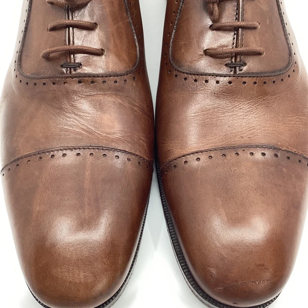 Mercanti Fiorentini Leather Cap Toe Oxford Dress Shoes Mens 11.5 Heritage